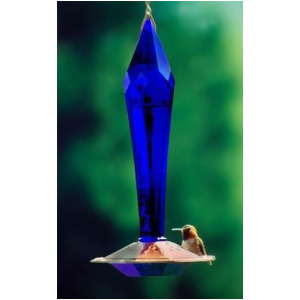 Songbird Essentials Faceted Cobalt Glass Hummingbird Feeder - All