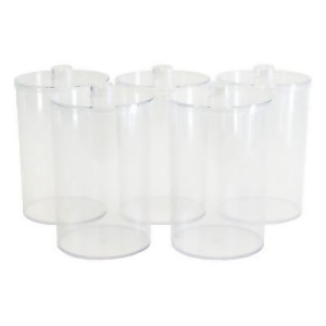 Clear Polystyrene Plastic Sundry Jars Unlabeled 5/pack - All