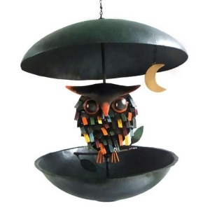 Gift Essentials Spiky Owl with Moon Bird Feeder - All