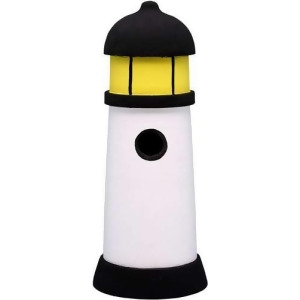 Songbird Essentials Black White Lighthouse Birdhouse - All