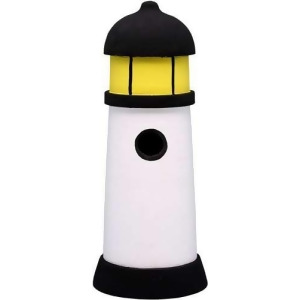 Songbird Essentials Black White Lighthouse Birdhouse - All