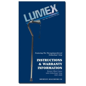 Lumex Aluminum Adjustable Offset Cane Bronze Ortho-Ease Standard Length 34 - All