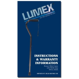 Lumex Aluminum Adjustable Offset Cane Multi-Pack Aluminum Bronze Black Nitrile Grip 6/pack - All