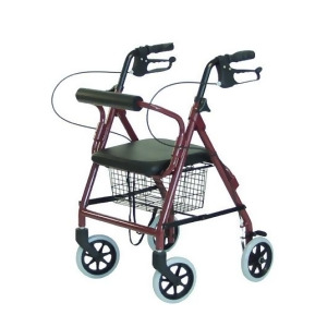 Walkabout Junior Four-Wheel Rollator-Burgundy - All