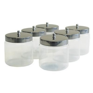 Unlabeled Dressing Jars With Covers Glass 4 x 4 6/pack - All