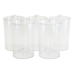Clear Polystyrene Plastic Sundry Jars Labeled 5/pack - All