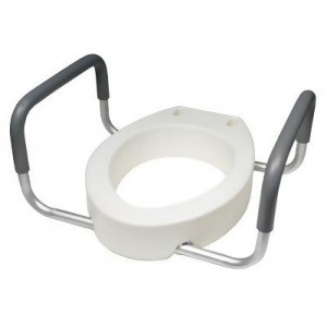 Deluxe Toilet Seat Riser With Removable Armrests 2/pack Elong Toilet Seat Riser - All
