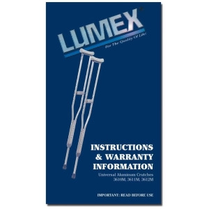 Universal Aluminum Crutches Youth Latex-Free 8pr/pack - All