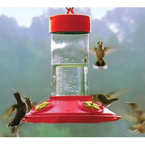 Dr. JB's 16 oz Clean Feeder All Red Feeder w/Yellow Flowers - All