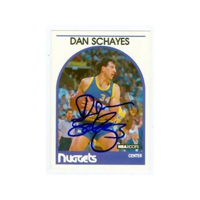 Autograph Warehouse 97130 Dan Schayes Autographed Basketball Card Denver Nuggets 1989 Nba Hoops No. 82 