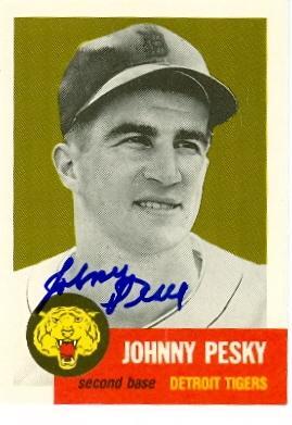 johnny pesky baseball card