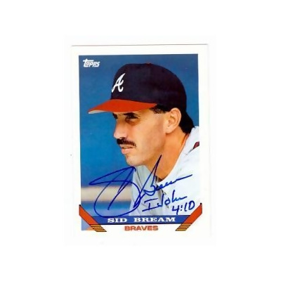 Autographed Sid Bream Card - Atlanta Braves
