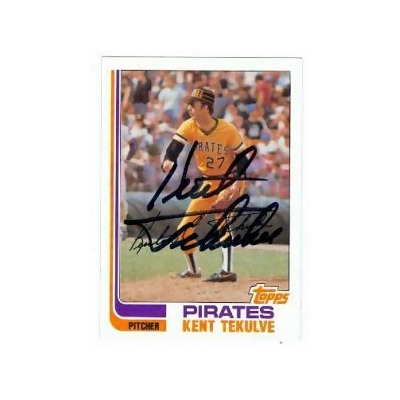 Kent Tekulve autographed baseball card (Pittsburgh Pirates) 1982