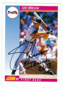 Sid Bream Autographed Memorabilia