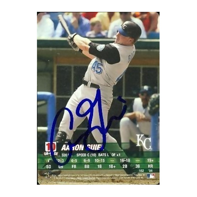 Autograph Warehouse 98261 Aaron Guiel Autographed Baseball Card Kansas City Royals 2004 Mlb Showdown No. 10 