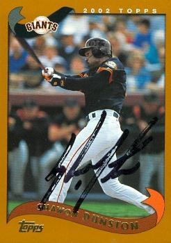 Shawon Dunston autographed Baseball Card (San Francisco Giants) 2002 Topps  #228