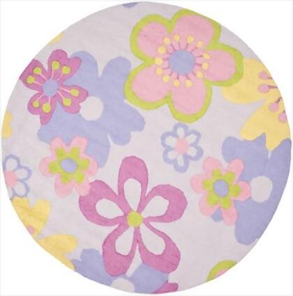 Safavieh SFK314A-8R 8 x 8 ft. Round Novelty Safavieh Kids Multicolor Hand Tufted Rug 