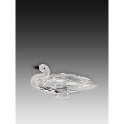 Crystal Duck/Bird with Frosted Tail. Marked with Asfour Crystal Bird