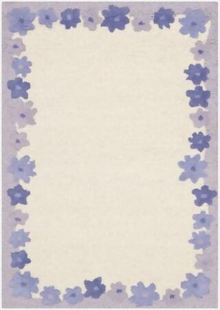 Safavieh SFK357A-2 2 x 3 ft. Accent Novelty Safavieh Kids Ivory & Lavender Hand Tufted Rug 