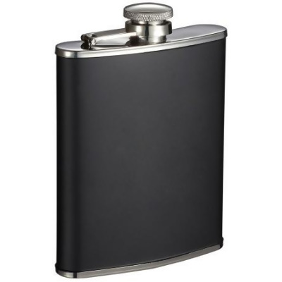 Visol VF1307 Visol Rook Matte Black Flask for Groomsmen Gift - 6 oz 