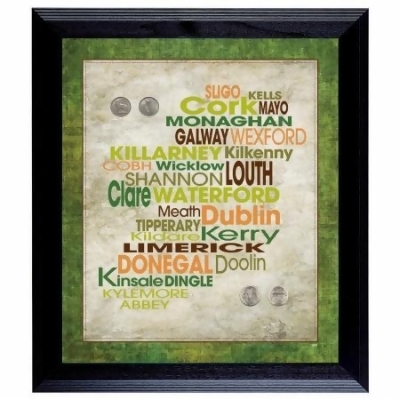 UPM Global LLC 12808 Luck of the Irish Wall Frame with Coins 