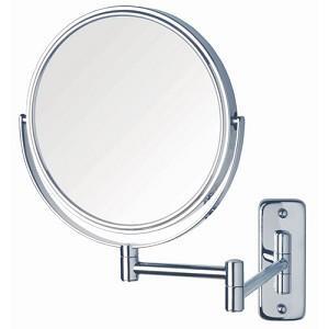 Jerdon Style JP7808C 8 in., 8X-1X Wall Mount Mirror, Double Arm, Chrome 