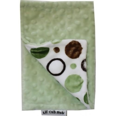 Lil Cub Hub BCGCGD Burp Cloth - Green & Brown Circle Print with Sage Dot 