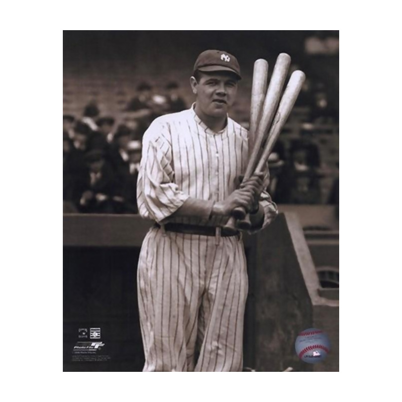 Babe Ruth - with 3 bats Sports Photo - Item # VARPFSAADP001 - Posterazzi