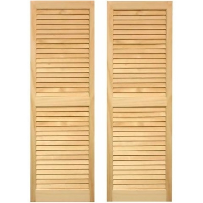 Pinecroft SHL39 Exterior Louvered Shutters 15 x 39 in. 