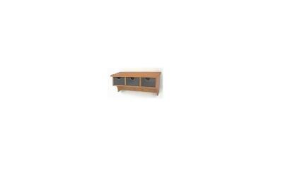 Teton Home WD-037 Wood Wall Shelf With 4 Hooks