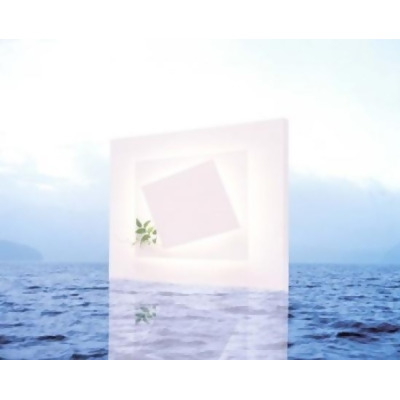 Panoramic Images PPI117992 White frame with small vine floating on blue water with reflection Poster Print by Panoramic Images - 24 x 20 