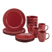 Rachael Ray 55095 Cucina Dinnerware 16-Piece Stoneware Dinnerware Set, Pumpkin Orange Rachael Ray 55095 Cucina Dinnerware 16-Piece Stoneware Dinnerware Set, Pumpkin Orange