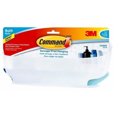 3m BATH11-ES Command Shower Caddy With Water-Resistant Strips 