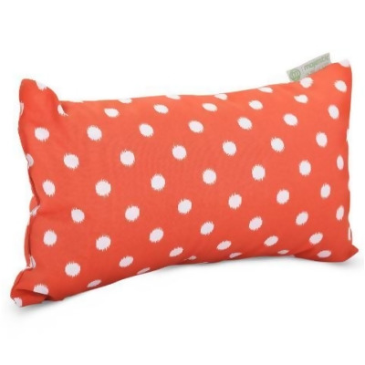 Majestic Home Orange Ikat Dot Small Pillow 