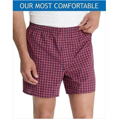 Hanes 745bp5 Classics Men Tagless Tartan Boxers With Comfort Flex