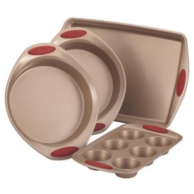 Rachael Ray 52386 52386 4pc bakeware set - red 