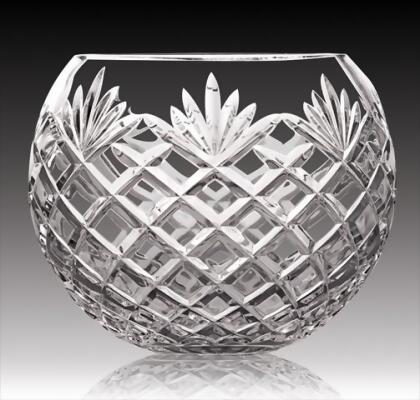 Majestic Gifts MA-120-8-N Majestic 8 in. Crystal Rose Bowl 