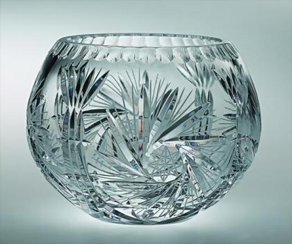 Majestic Gifts PW-120-6 Pinwheel 6 in. Crystal Rose Bowl 