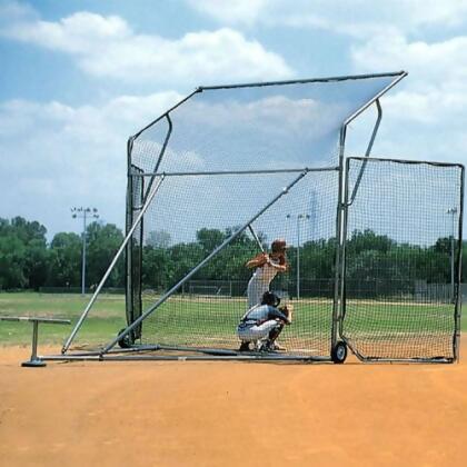 Sport Supply Group BBBSWING 15' x 11' x 6' SSG Sandlot Portable Baseball/Softball Backstop 