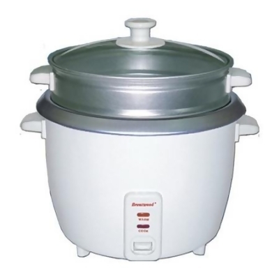Brentwood TS-600S 5 Cup - 1.0 Liter - Rice Cooker with Steamer - White Body 
