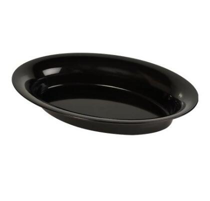 Fineline Settings 3511D-BK Black 128 Oz. Oval Serving Bowl 