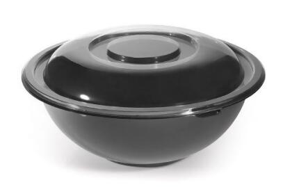 Fineline Settings 5160-BK Black 160 oz. PET Serving Bowl 