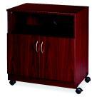 Lorell Mobile Machine Stand With Shelf, Mahogany 