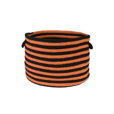 Spunky Stripe Basket Black & Orange 18''x12'' 