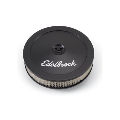 EDELBROCK 1203 Pro-Flo Black Finish 2 In. Round Air Filter Element With 10  In. Diameter