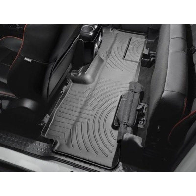 Weathertech 441792 Custom Rear Floor Liner Black 2009 2014 Ford F 150