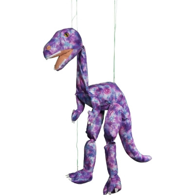 Sunny Toys WB967E 38 In. Large Marionette Dinosaur - Purple Tie-Die 