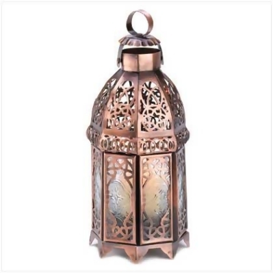 Home Locomotion 10013366 Copper Moroccan Candle Lamp 