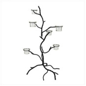 NorthLight 24.5 in. Black Halloween Twig Tree Glass Votive Or Tea Light Candle Holder NorthLight 24.5 in. Black Halloween Twig Tree Glass Votive Or Tea Light Candle Holder