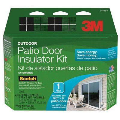 3M 2174W-6 Outdoor Patio Door Insulator Kit 